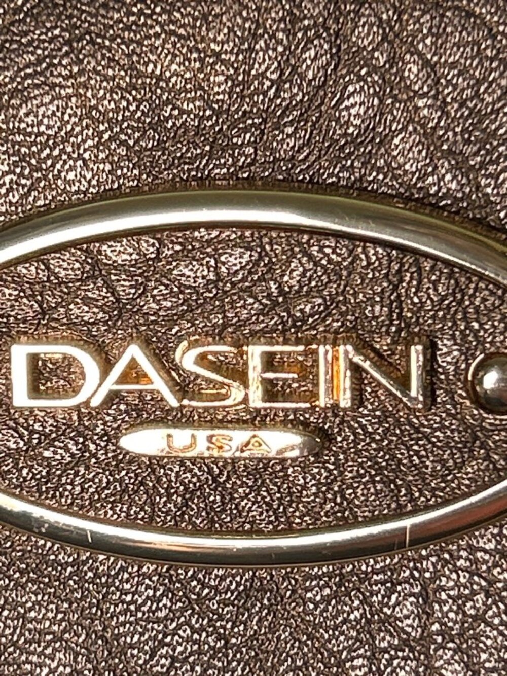 NEW Dasein Brown & Metallic Gold Tote Purse w/ Wristlet & Makeup Bag & Strap USA - Picture 2 of 11